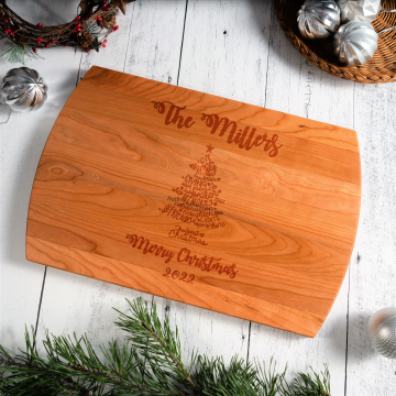 Family Christmas Tree | Personalized Engraved Cutting Board